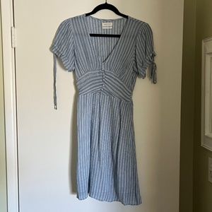 V Neck Striped Dress